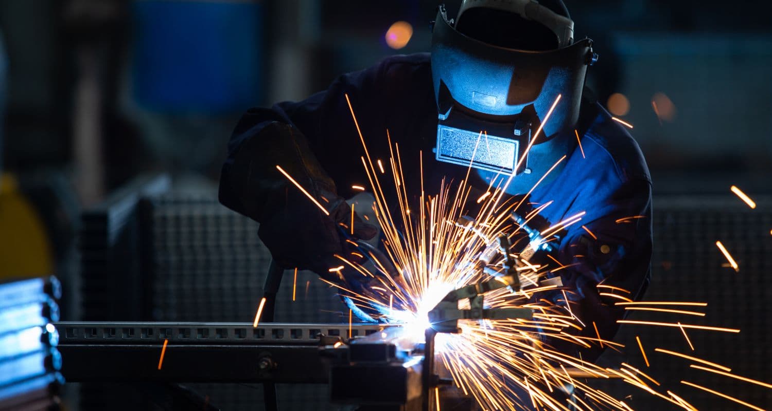 metalworker working on a project